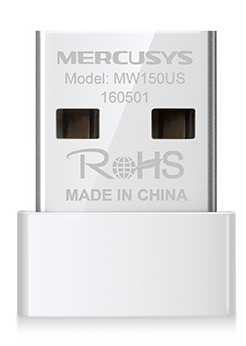 Сетевой адаптер WiFi Mercusys MW150US USB 2.0 (ант.внутр.) 1ант.
