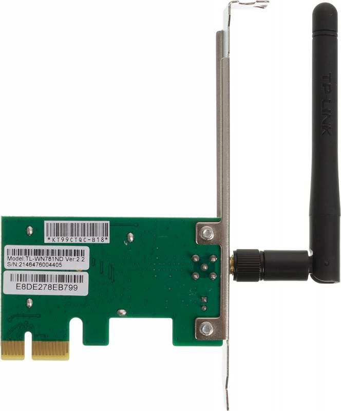 Сетевой адаптер WiFi TP-Link TL-WN781ND PCI Express (ант.внеш.съем) 1ант.