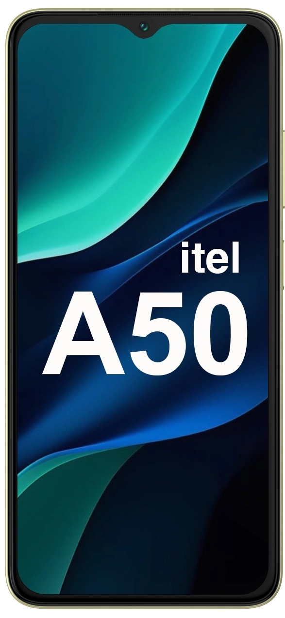 Смартфон Itel A667LP A50 64Gb 3Gb золотистый моноблок 3G 4G 2Sim 6.6" 720x1612 Android 14 8Mpix 802.11 b/g/n GPS GSM900/1800 GSM1900 TouchSc A-GPS microSD max512Gb