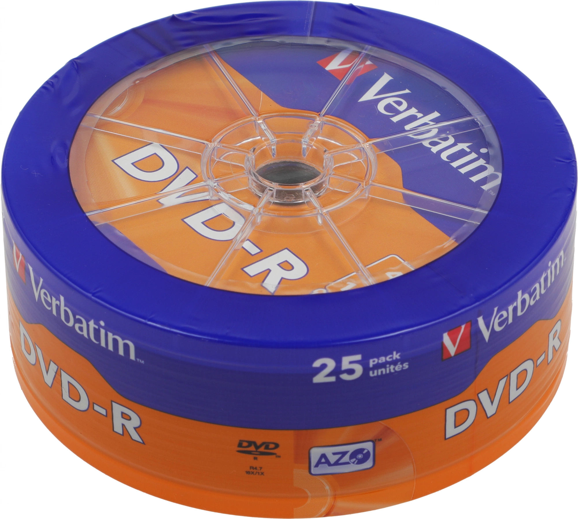 Диск DVD-R Verbatim 4.7Gb 16x wagon wheel (25шт) (43730)