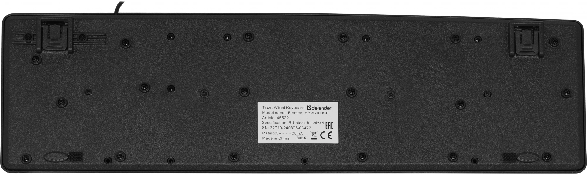 Клавиатура Defender Element HB-520 черный USB