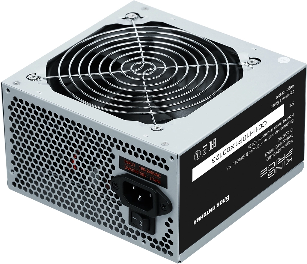 Блок питания KingPrice ATX 400W KPPSU400 (20+4pin) 120mm fan 3xSATA