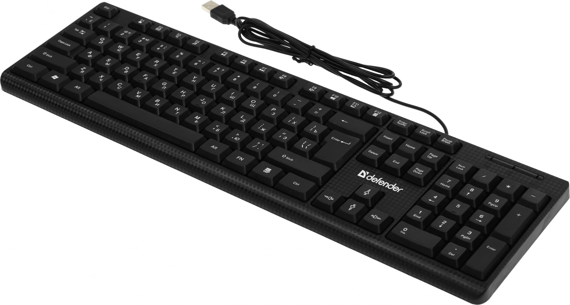 Клавиатура Defender Daily Hb-162 черный USB Multimedia (45162)