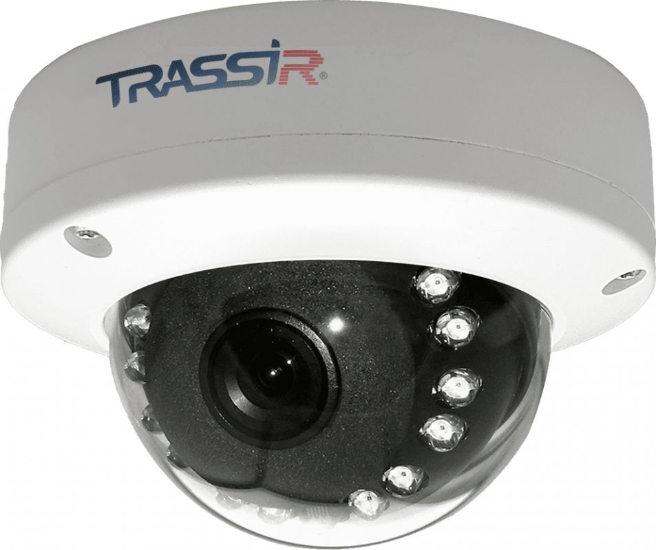 Видеокамера IP Trassir TR-D3121IR1 2.8-2.8мм цветная корп.:белый