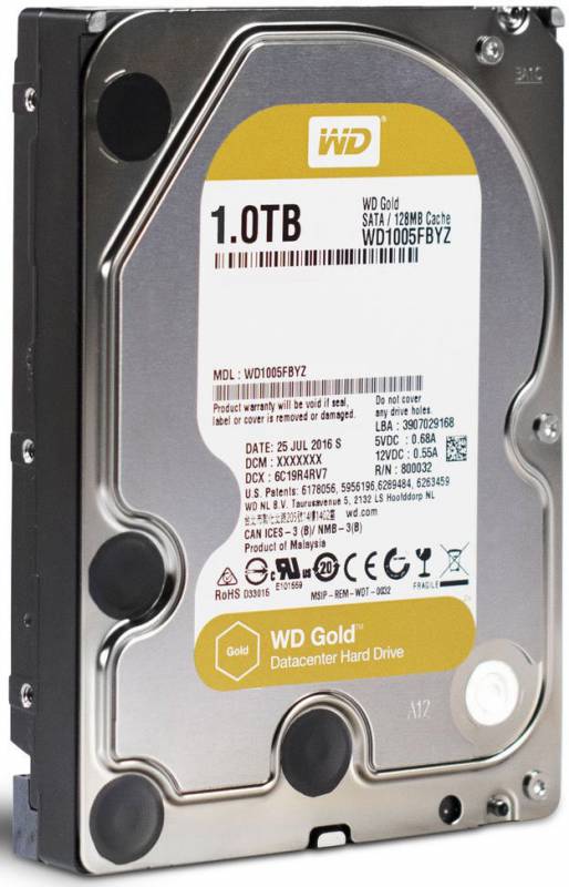 Жесткий диск WD SATA-III 1Tb WD1005FBYZ Gold (7200rpm) 128Mb 3.5"